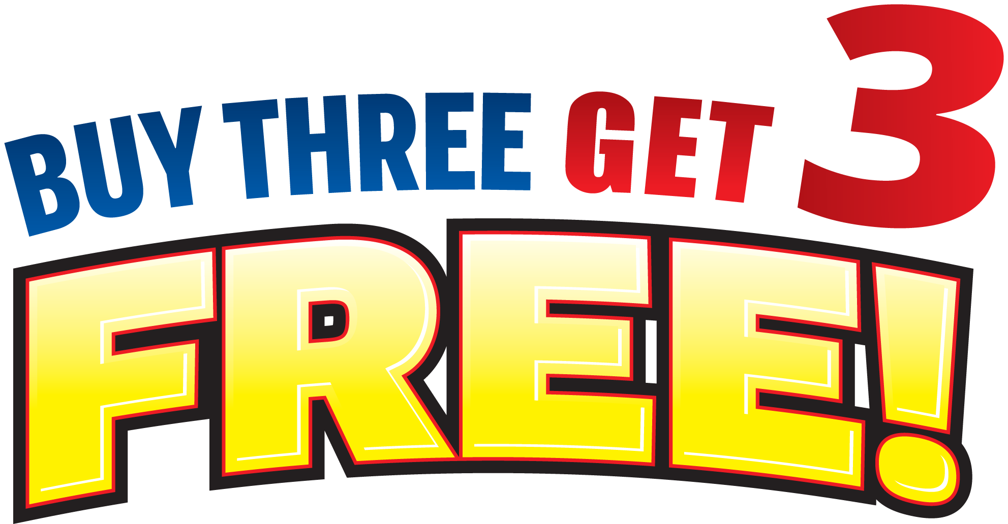 Buy Three Get Three Free