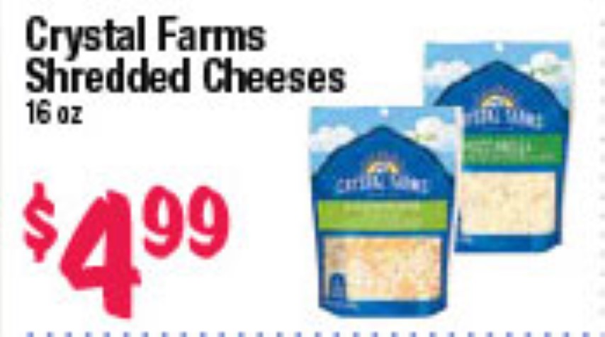 Crystal Farms Shredded Cheeses