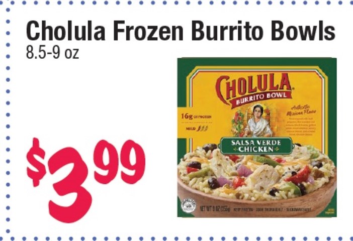 Cholula Frozen Burrito Bowls