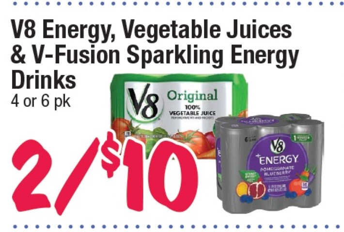 V8 Energy, Vegetable Juices & V-Fusion Sparkling Energy Drinks