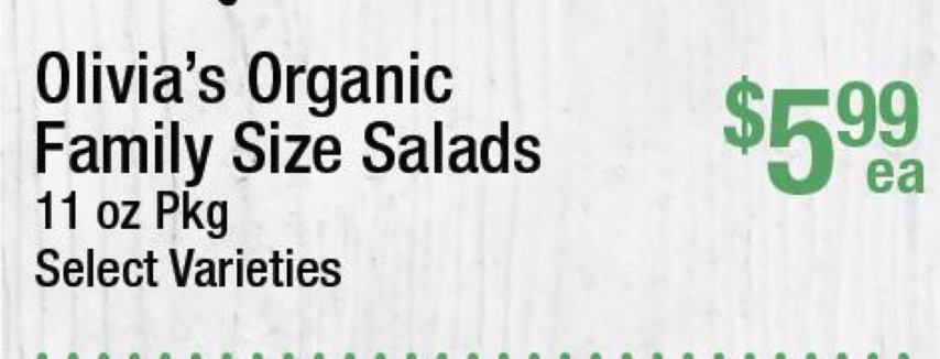 Olivia's Organic Family Size Salads