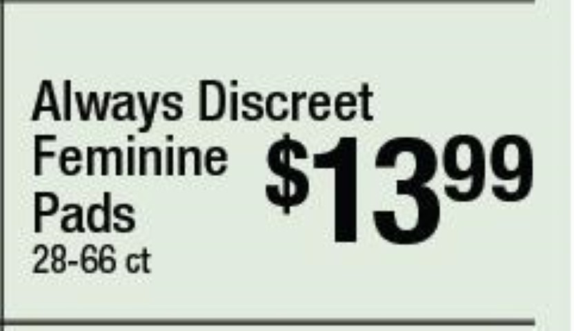 Always Discreet Feminine Pads