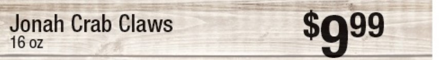 Jonah Crab Claws