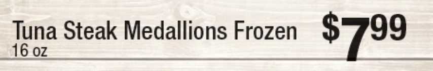 Tuna Steak Medallions Frozen