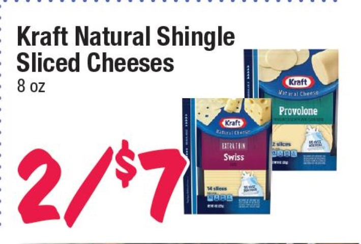 Kraft Natural Shingle Sliced Cheeses