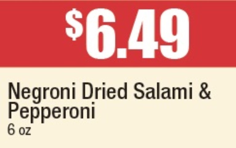 Negroni Dried Salami & Pepperoni