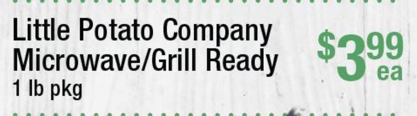 Little Potato Company Microwave/Grill Ready Potatoes