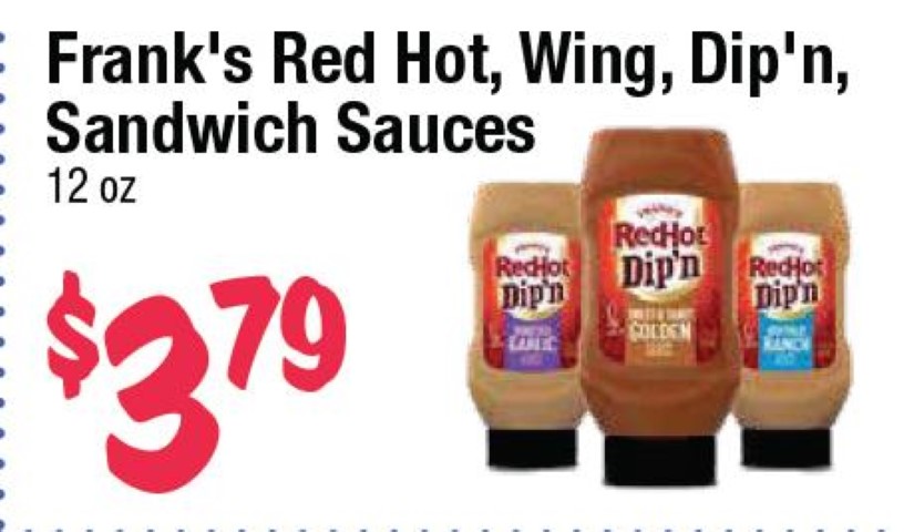 Frank's RedHot, Wing, Dipn'n Sandwich Sauces