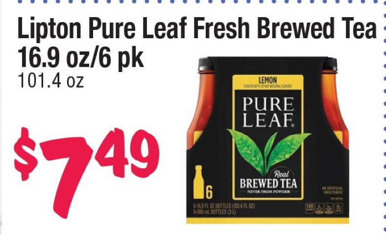 Lipton Pure Leaf Fresh Brewed Tea 16.9 oz/6 pk