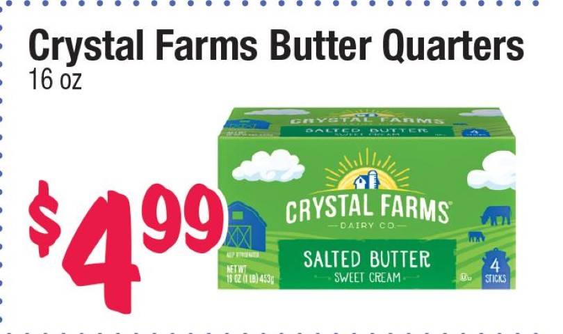 Crystal Farms Butter Quarters