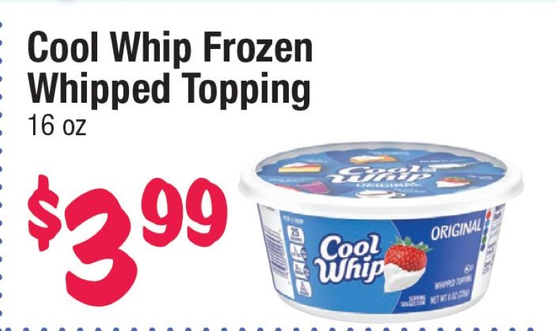 Cool Whip Frozen Whipped Topping