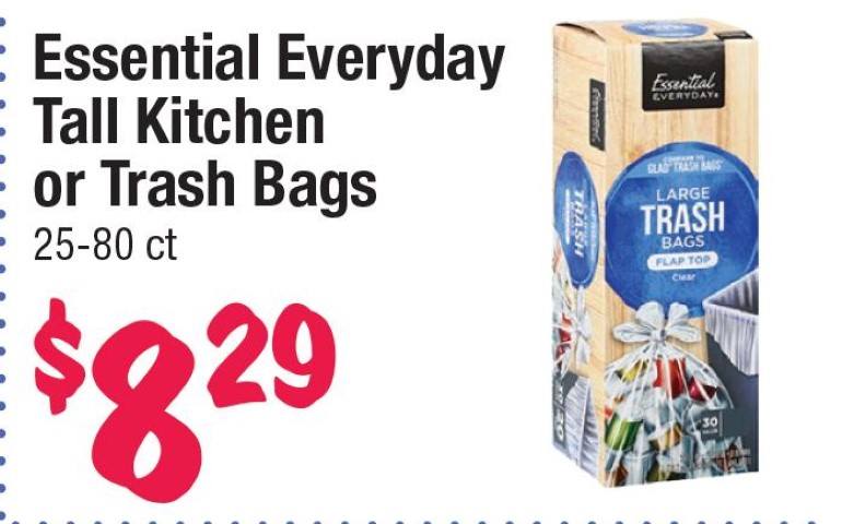 Essential Everyday Tall Kitchen or Trash Bags