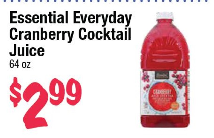 Essential Everyday Cranberry Cocktail Juice