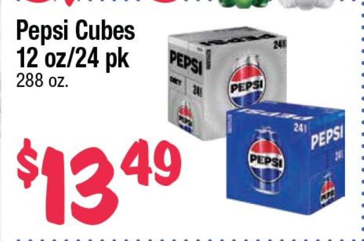 Pepsi Cubes 12 oz/24 pk Cans