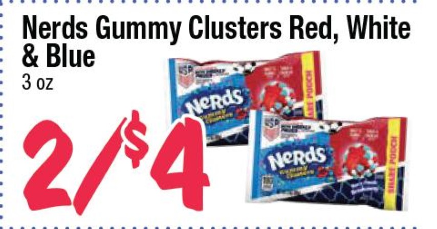 Nerds Gummy Clusters Red, White & Blue