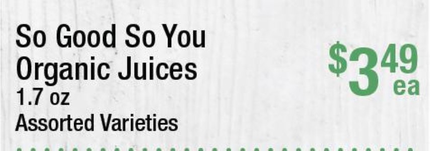 So Good So You Organic Juices