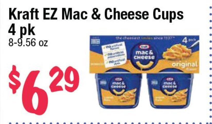 Kraft EZ Mac & Cheese Cups 4 pk