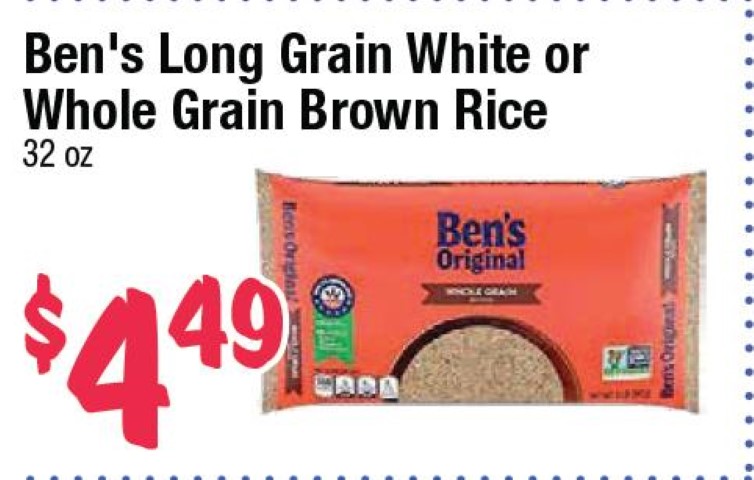 Ben's Long Grain White or Whole Grain Brown Rice