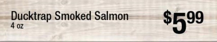 Ducktrap Smoked Salmon
