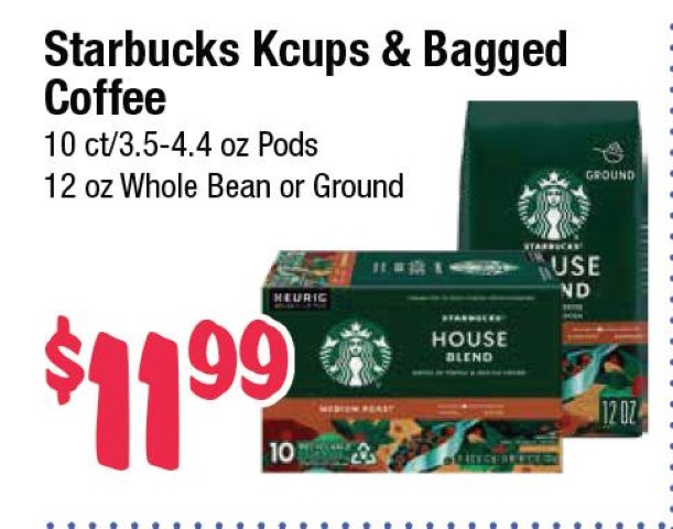 Starbucks K-cups & Bagged Coffee