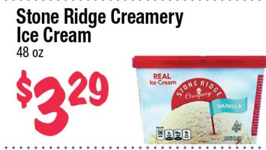 Stone Ridge Creamery Ice Cream