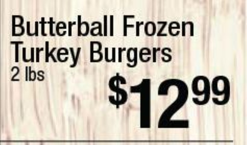 Butterball Frozen Turkey Burgers