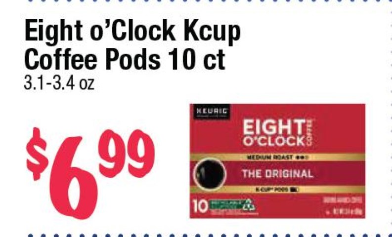 Eight o'Clock Kcup Coffee Pods 10 ct