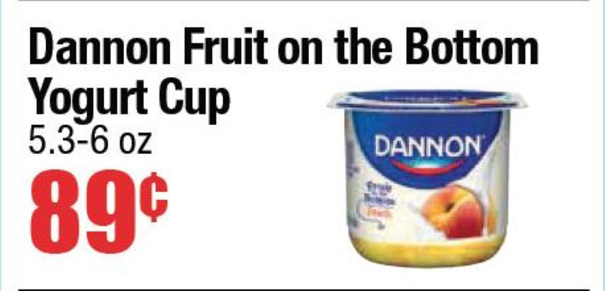 Dannon Fruit on the Bottom Yogurt Cup