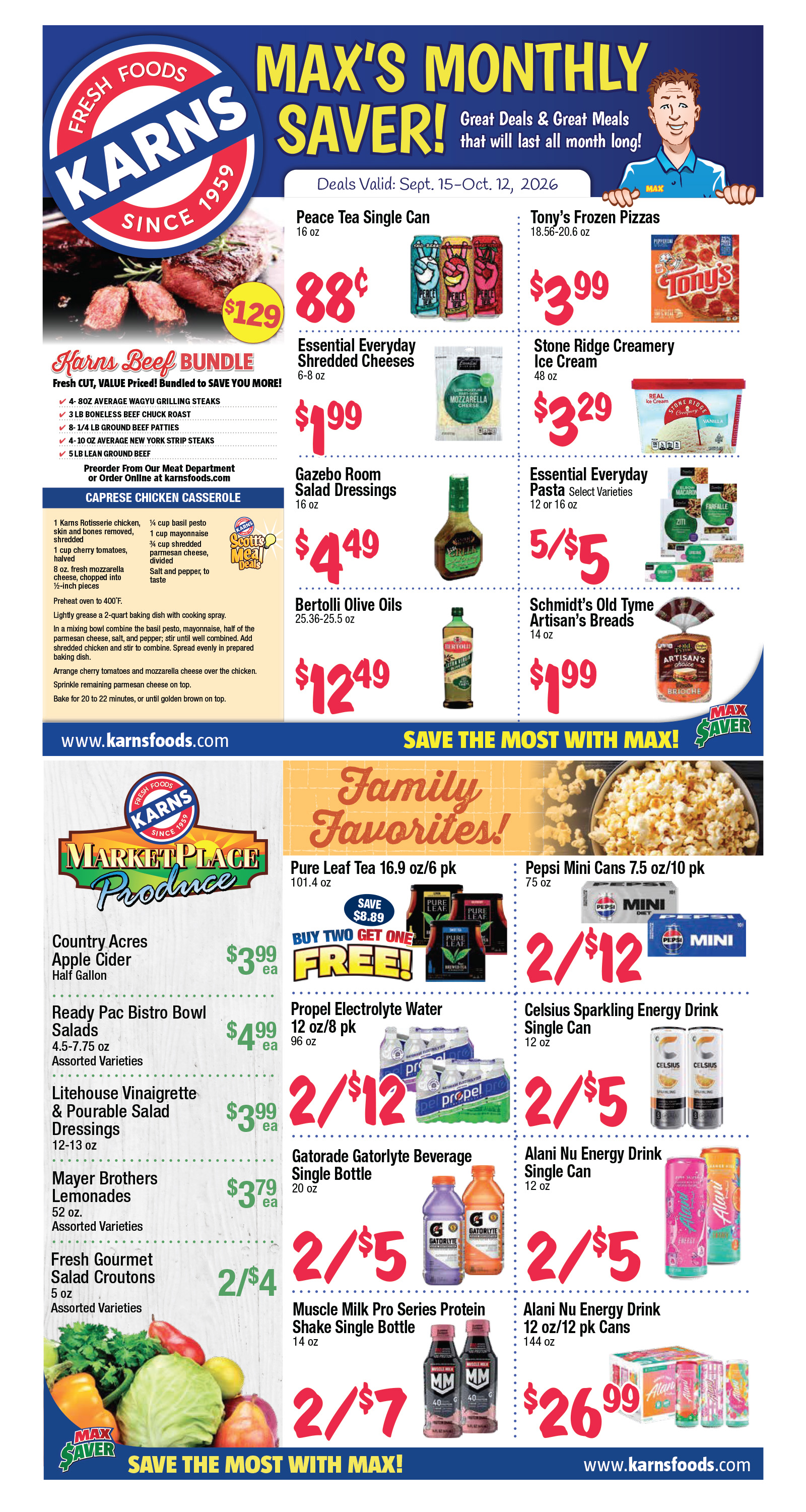 Karns Foods Monthly Ad