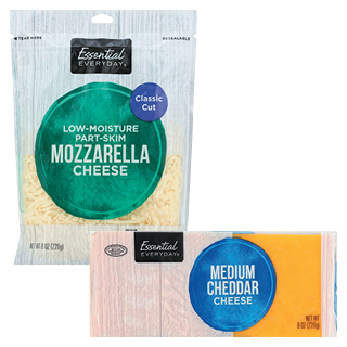 Essential Everday Shredded or Chunk Cheeses