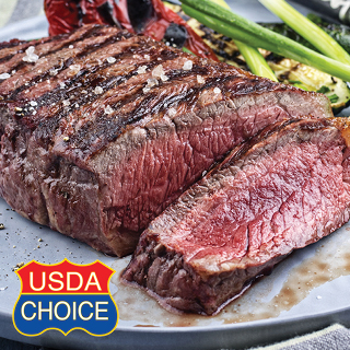 USDA Choice Bonless New York Strip Steaks 