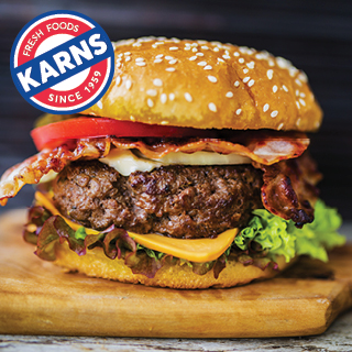 Karns Own Fresh Extra Lean 1/4 lb Beef Patties or 5 oz Hot or Sweet Italian Pork Sausage Links