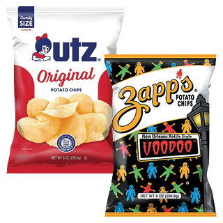 Utz Family Size & Kettle Cooked Potato Chips, Utz Pretzels & Zapp's Potato Chips 