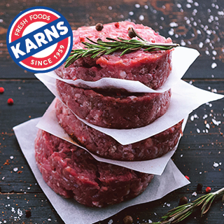Karns Butcher Blend Fresh 1/4 lb. Grilling Patties