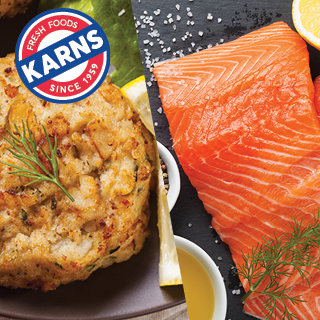 Karns Lump Crab Cakes & Fresh Chilean Salmon Fillet Portions
