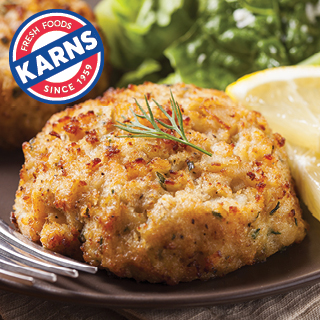 Karns 4 Pack Lump Crab Cakes 